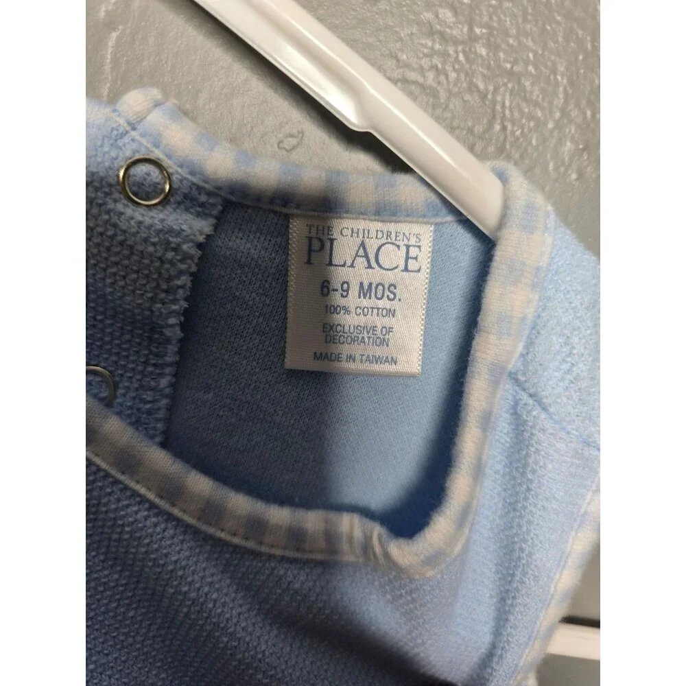 Vintage The Children's Place Baby Boy Blue Bear One Piece